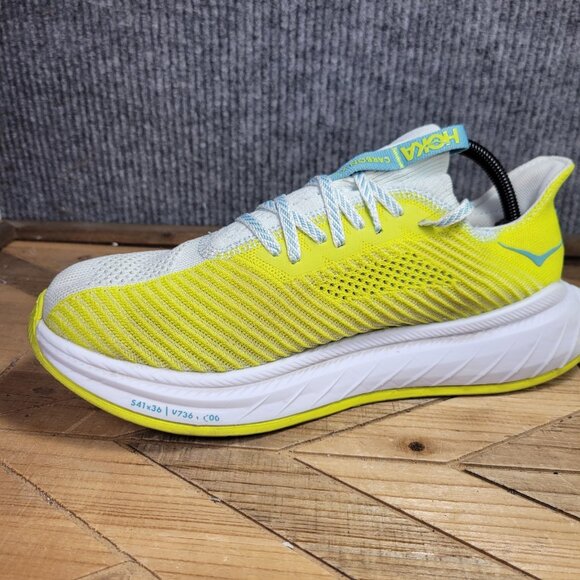 Hoka One One Men's 9.5 Carbon x 3 Billowing Sail Evening Primrose Running Shoes - Picture 5 of 12